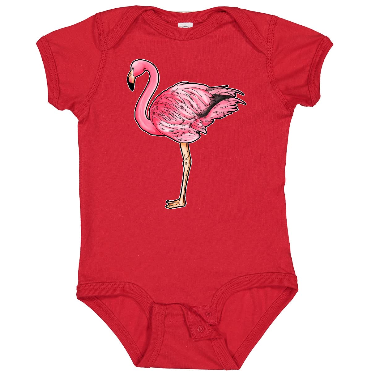 Inktastic Pink Flamingo Baby Bodysuit - Soft Cotton Onesie for Newborns & Infants - Cute Animal Print Outfit for Baby Girls & Boys - Perfect for Playdates, Photo Shoots & Everyday Wear
