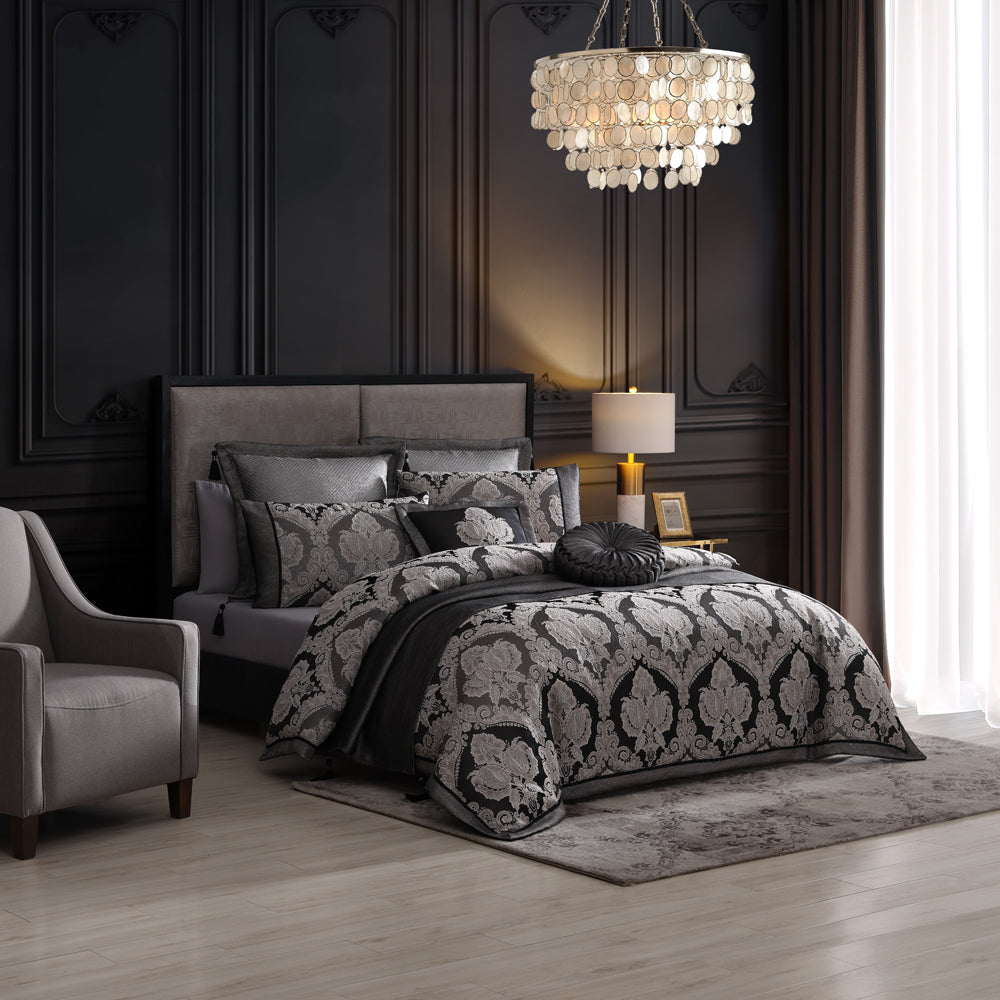 Emerson Granite Quilt Cover Set - Super King Size Bedding with Premium Soft Fabric for Luxurious Comfort | Perfect for Master Bedroom, Guest Room & Hotel Decor