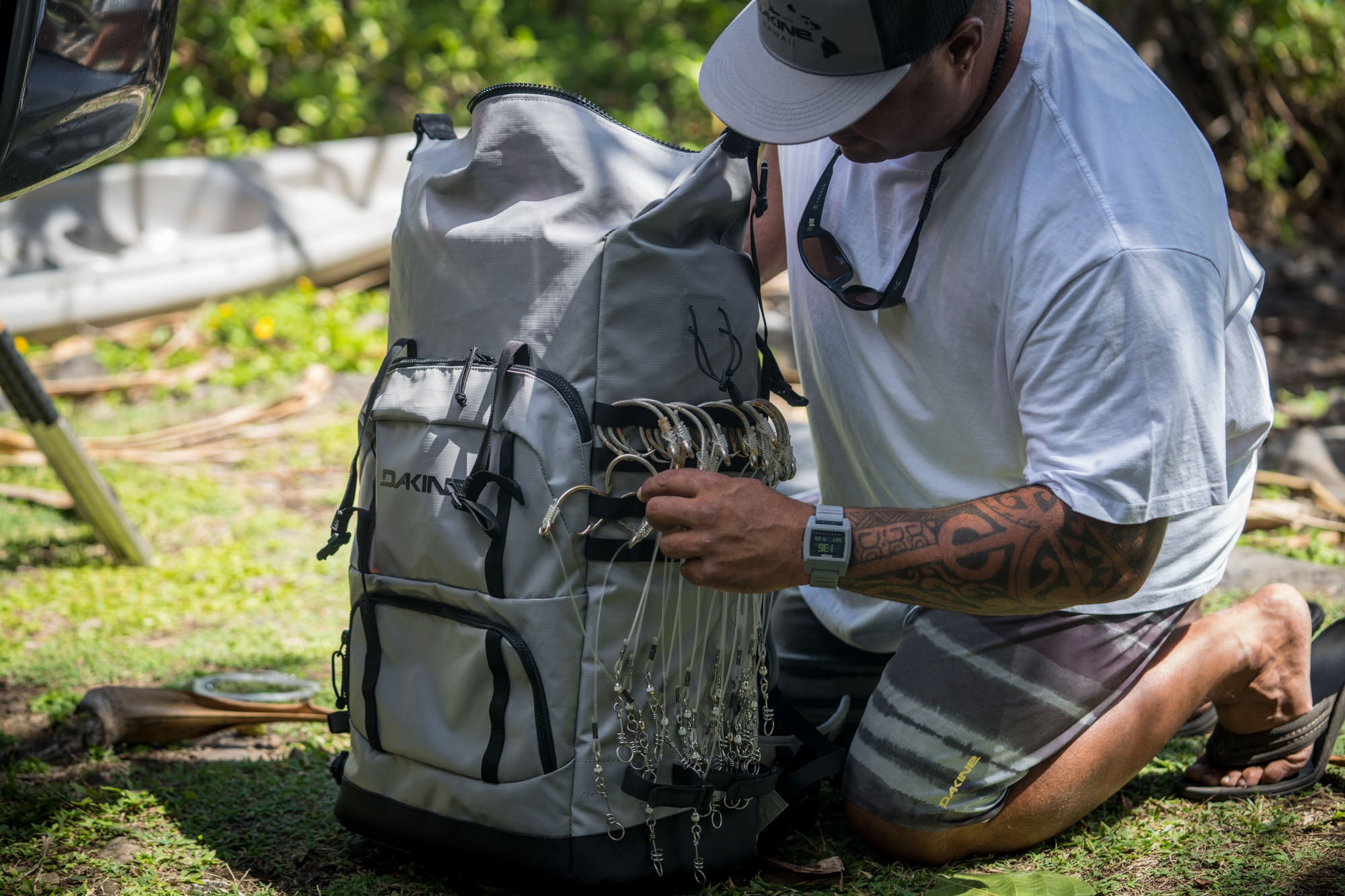 Ulua 60L Waterproof Fishing Backpack - Lightweight & Durable for Saltwater & Freshwater Fishing, Hiking & Outdoor Adventures