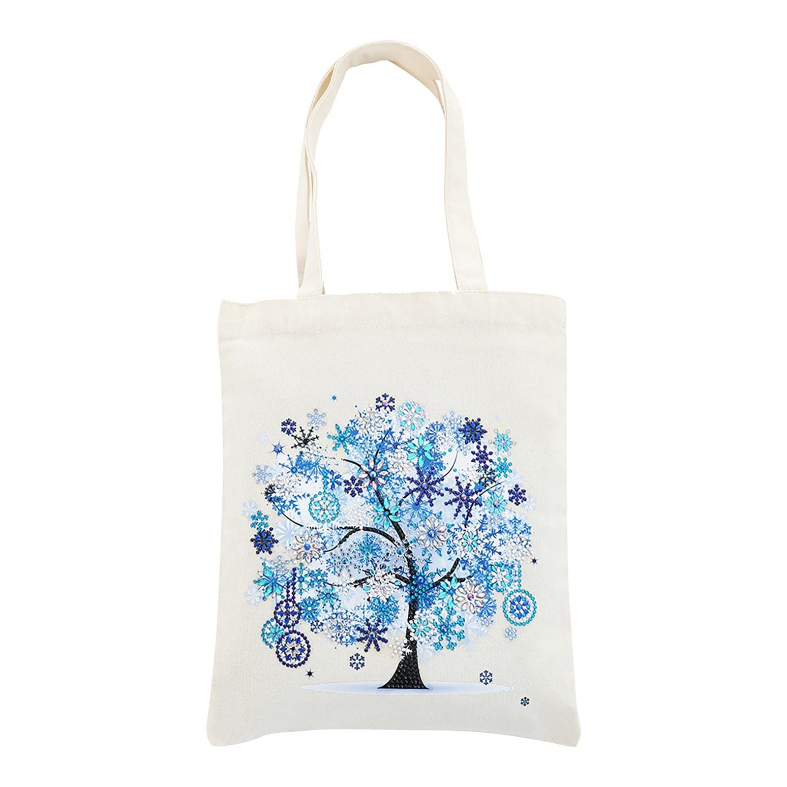 5D DIY Diamond Painting Cotton Canvas Tote Bag for Women - Reusable Grocery Shoulder Bag, Durable & Fashionable - Perfect for Shopping, Travel & Daily Use