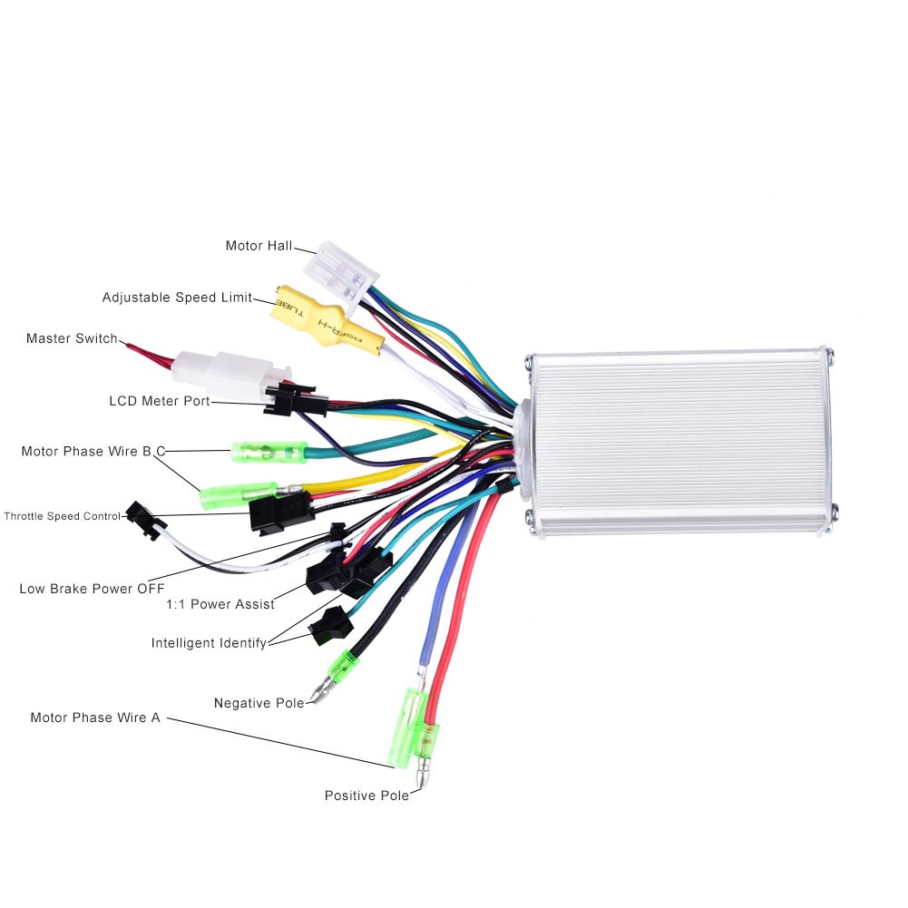 36V/48V 350W Brushless Electric Motor Controller with LCD Display - Compatible with Electric Scooters, E-Bikes & Mobility Scooters - Perfect for Commuting, Urban Travel & Outdoor Adventures