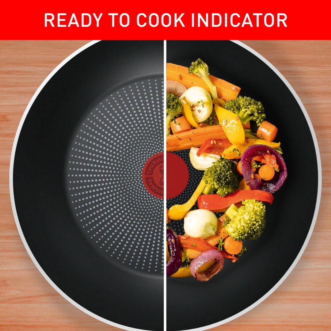 Tefal React Induction Non Stick Wok Pan 28cm - Professional Cookware for Stir-Frying, Sautéing & Asian Cuisine - Compatible with All Stovetops Including Gas, Electric & Induction