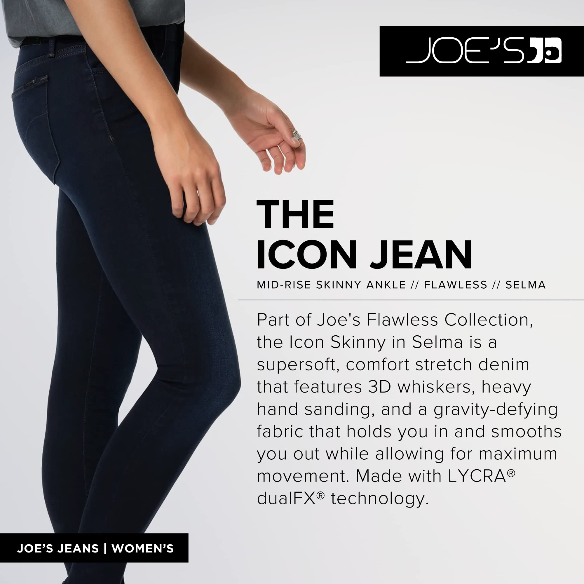 Joe's Jeans Women's Icon Midrise Skinny Ankle Jean - Stretch Denim Pants for Everyday Wear | Comfortable & Stylish Casual Outfits for Work, Dating & Weekend