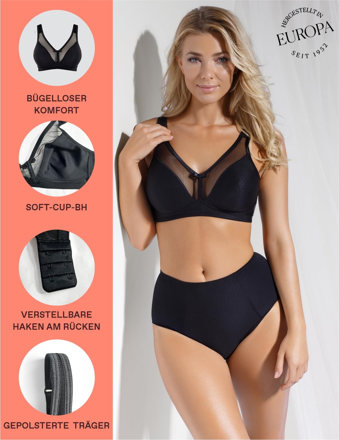 Rosme Women's Wireless Sports Bra with Padded Straps - High Impact Support for Running, Yoga & Gym Workouts - Comfortable Breathable Activewear for Women