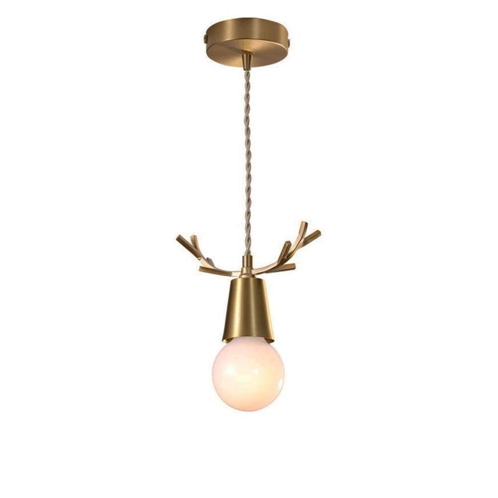 Modern LED Chandelier Pendant Light - Copper Finish Nordic Ceiling Lamp for Bedroom, Living Room, Dining Room & Hallway | Energy-Efficient Dimmable Lighting Fixture for Home & Restaurant Decor