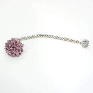 Cavani Flower Chain Pin Lilac - Elegant Floral Brooch for Women, Perfect for Weddings, Parties & Special Occasions