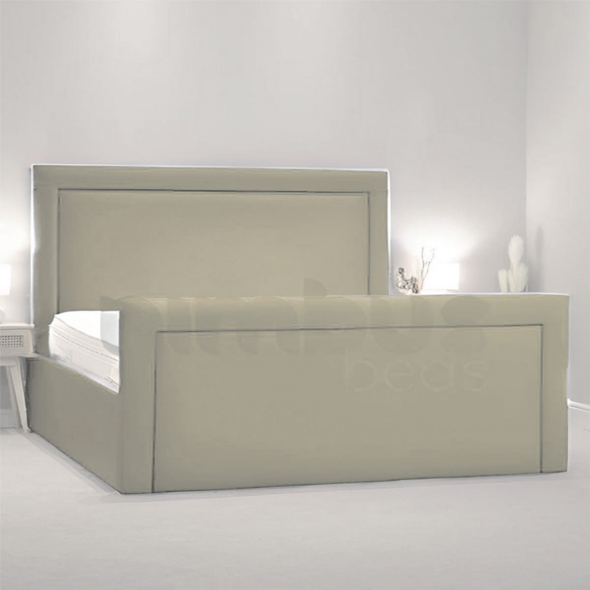 Charlie Bed Frame - Queen Size Wooden Platform Bed with Headboard - Modern & Sturdy Design for Bedroom, Guest Room, or Dorm