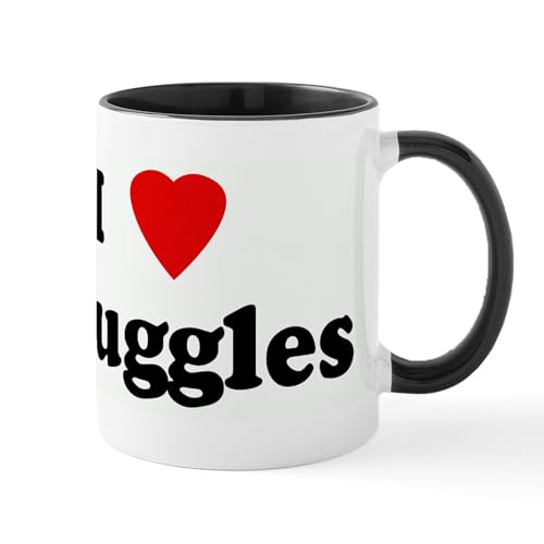 White/Black Inside - I Love Snuggles Mug