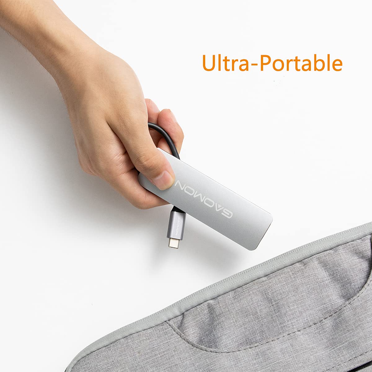 GAOMON AD01 USB C Hub - 5-in-1 Portable Docking Station with 4K HDMI, 3 USB 3.0 Ports & USB-C Port | Compatible with MacBook, iPad, Samsung Galaxy & More | Perfect for Home Office, Travel & Multi-Device Charging