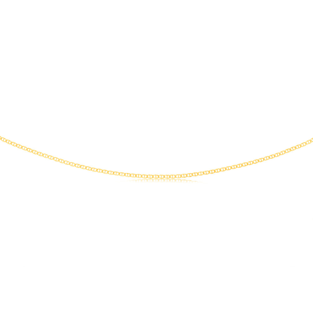 9ct Yellow Gold Plated Silver Anchor Chain Necklace - Elegant Layering Piece for Women, Perfect for Everyday Wear and Gift Giving