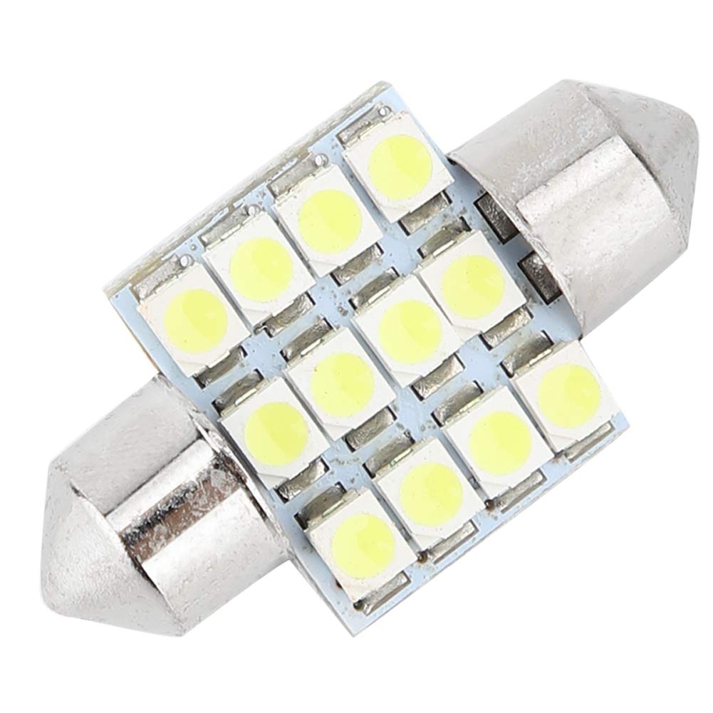 Aramox 20Pcs Super Bright 31mm 12SMD 1210 LED Bulbs for Car Interior Dome & Map Lights - Perfect for Dashboard, Footwell, and Trunk Lighting