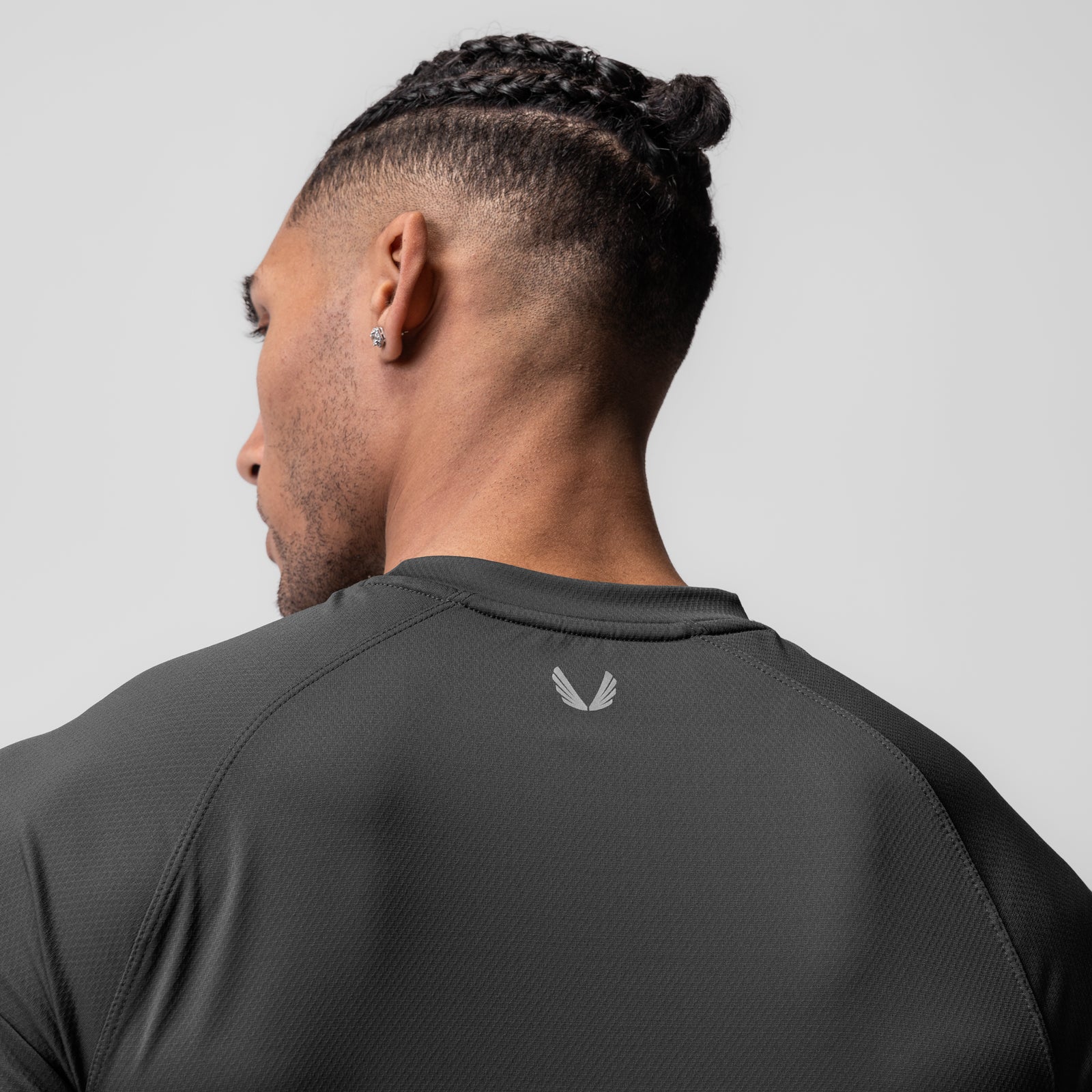 AeroSilver® Fitted T-Shirt for Men - Comfortable Slim Fit Crew Neck Tee in Space Gray | Perfect for Casual Wear, Gym & Everyday Outfits