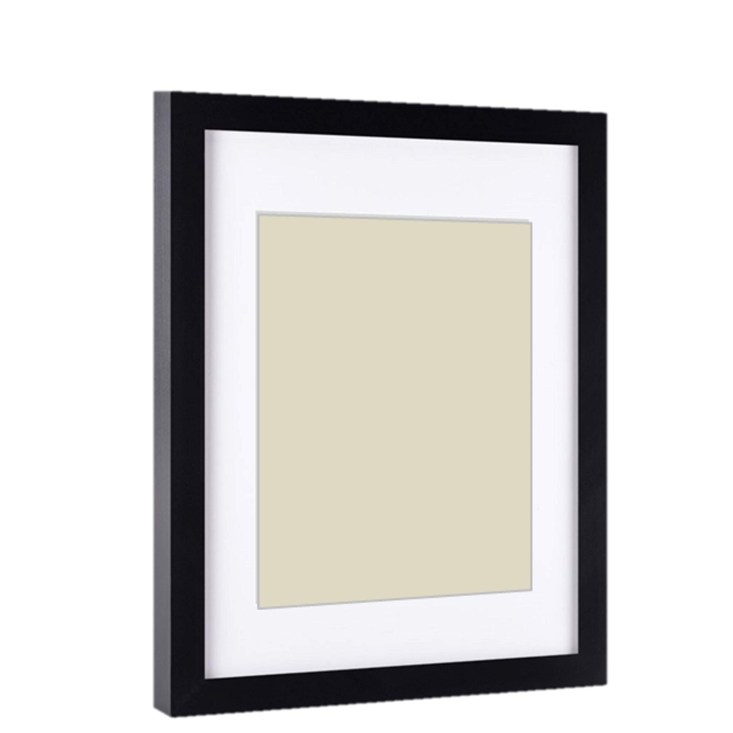 11x14 Picture Frame with Mat - Solid Wood, High Definition Glass Display for Wall Décor - Perfect for Living Room, Office & Gallery Wall Mounting - Showcase Your 11x14 Photos in Style