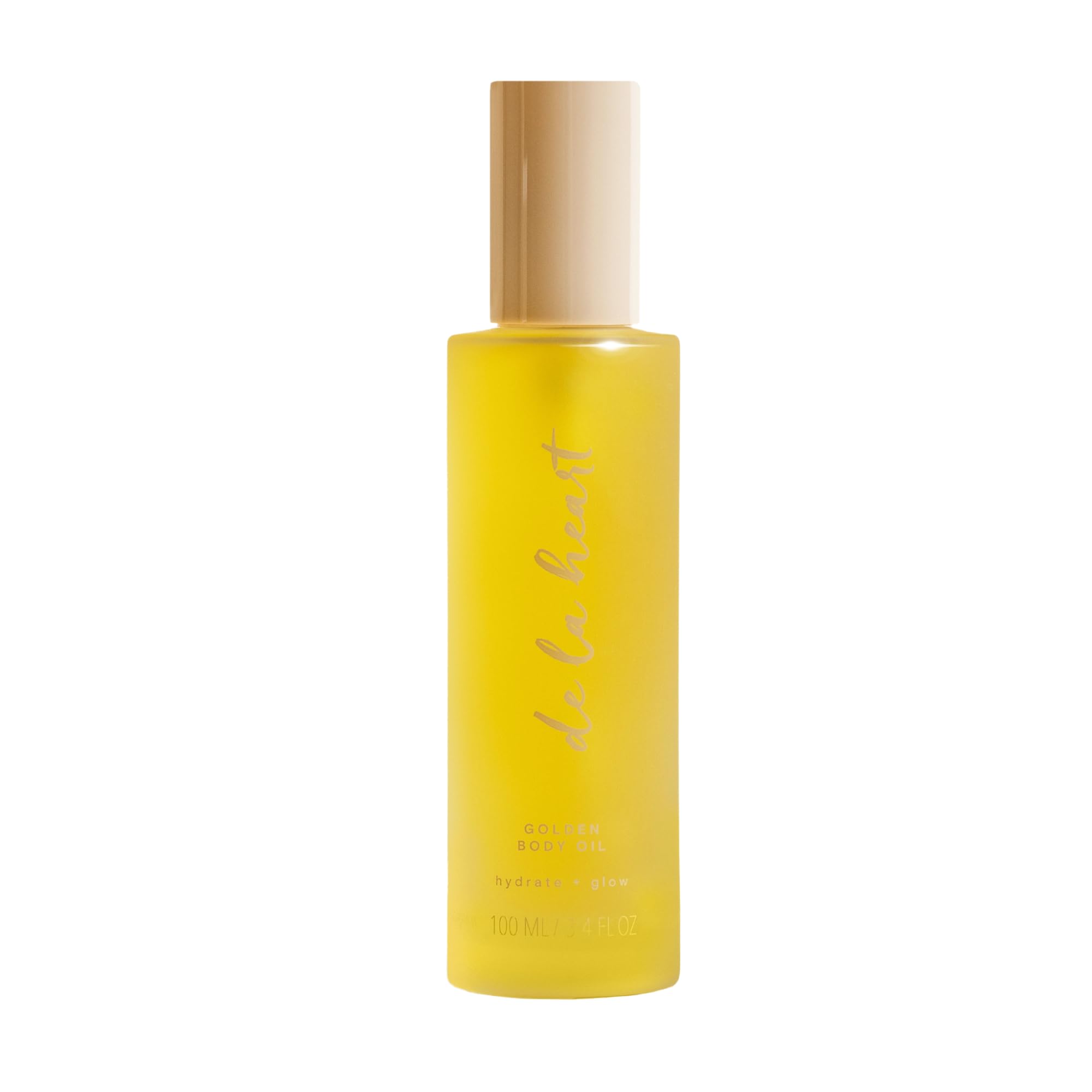 De la Heart Golden Body Oil - Nourishing & Hydrating Skin Oil for Radiant Glow, 3.4 fl oz | Perfect for Dry Skin Care, Massage & Nighttime Moisturizing Routine