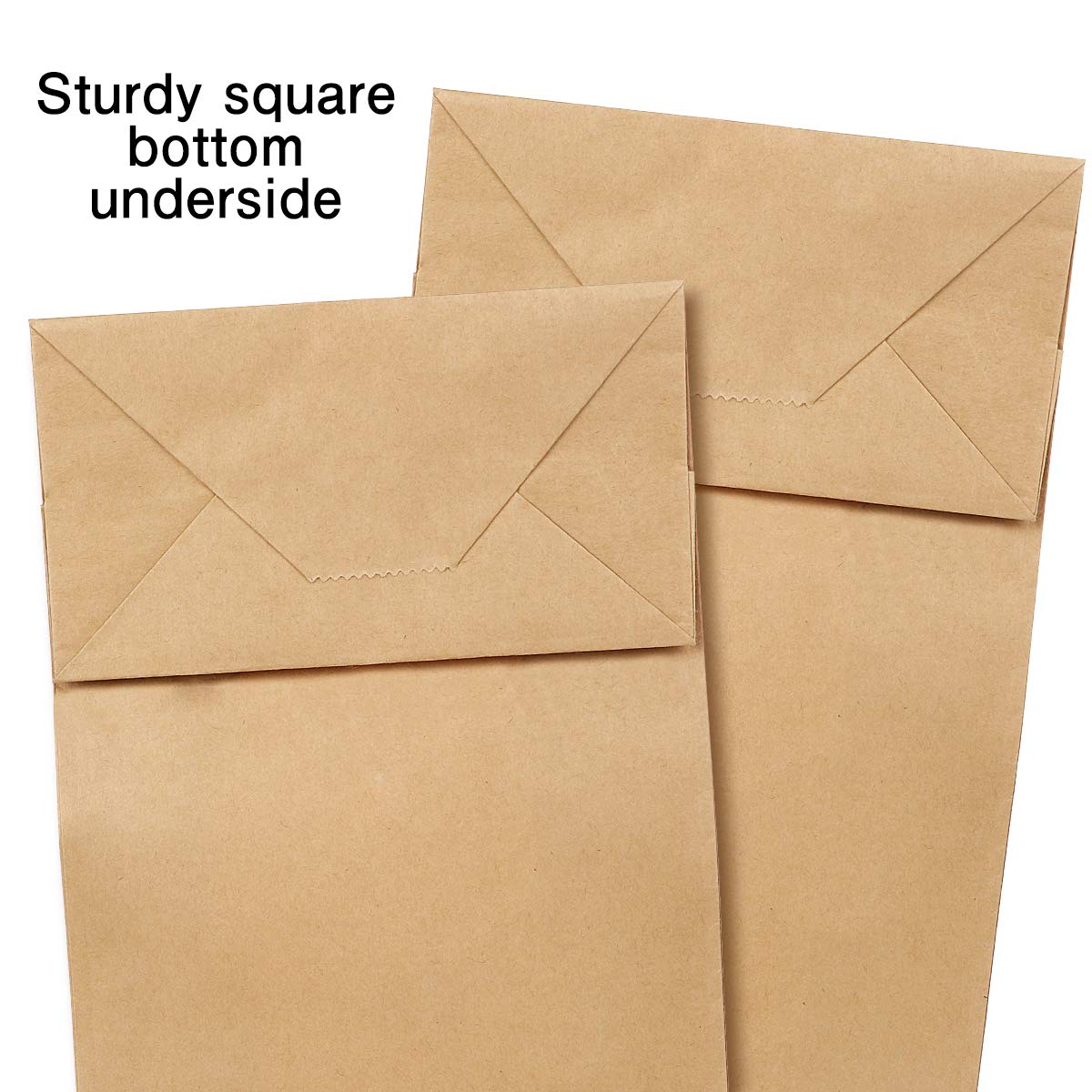 Eco-Friendly Kraft Paper Bags 100-Pack, 13x8x24cm Food-Grade Bags for Bread, Pizza, Sweets, Candies & Bakery - Perfect for Takeout, Party Favors & Gift Packaging
