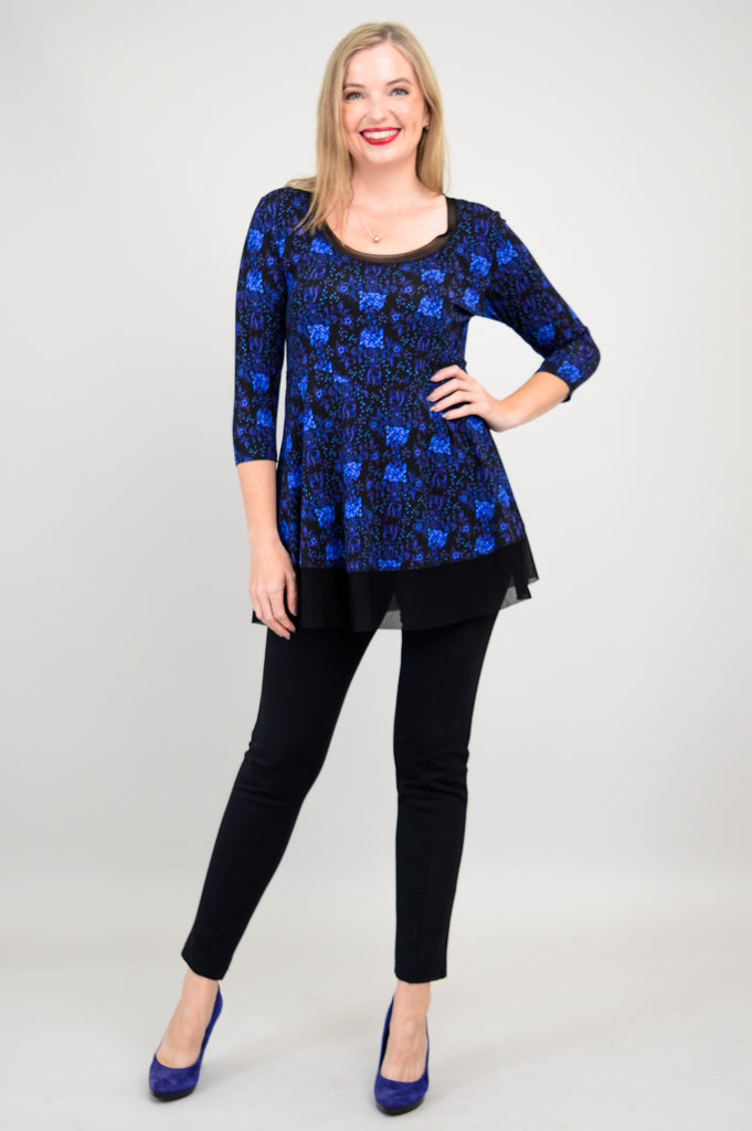Flora Top - Rosemary & Bamboo Print Women's Blouse | Final Sale | Perfect for Casual Outings, Office Wear & Summer Fashion