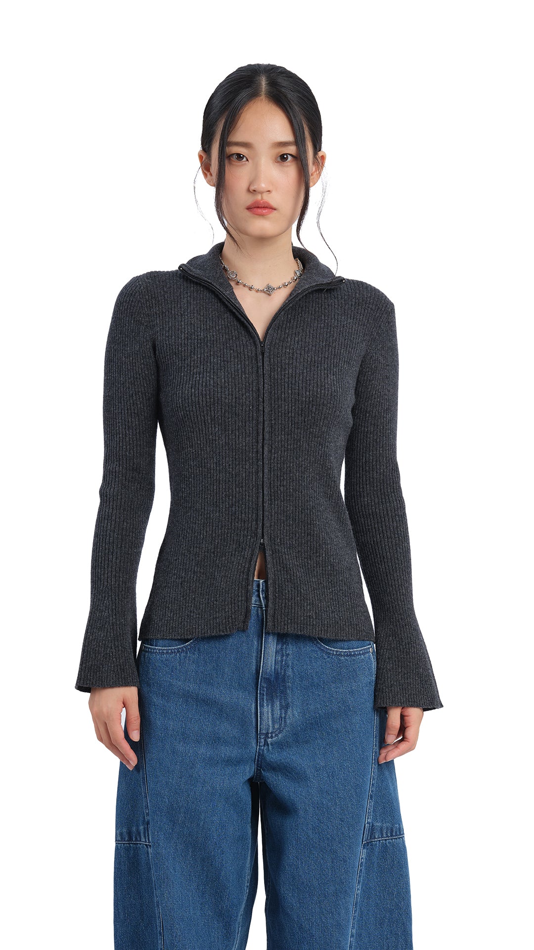 Women's Stylish Zip Up Cardigan - Soft Knit Lightweight Sweater for Fall & Winter - Perfect for Office, Travel & Casual Outfits