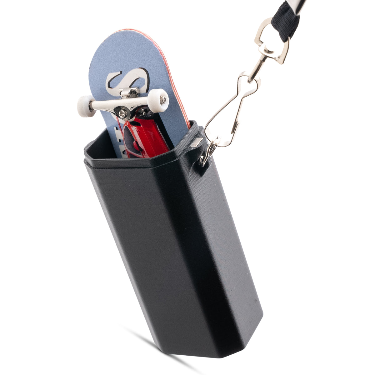 34mm DecentBit Fingerboard Pod with Lanyard - Perfect for Skateboard Tricks, Office Stress Relief & Portable Finger Skateboarding Fun