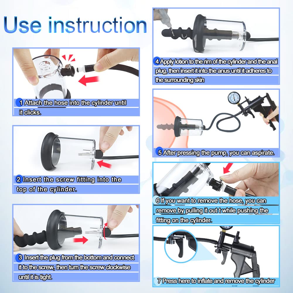 TaRiss Anal Vacuum Pump Manual Anus Enlarger with Butt Plug - Prostate Massager Stimulator for Men & Women - Adult Sex Toy for Experienced Users - Perfect for Solo Play & Couples Pleasure