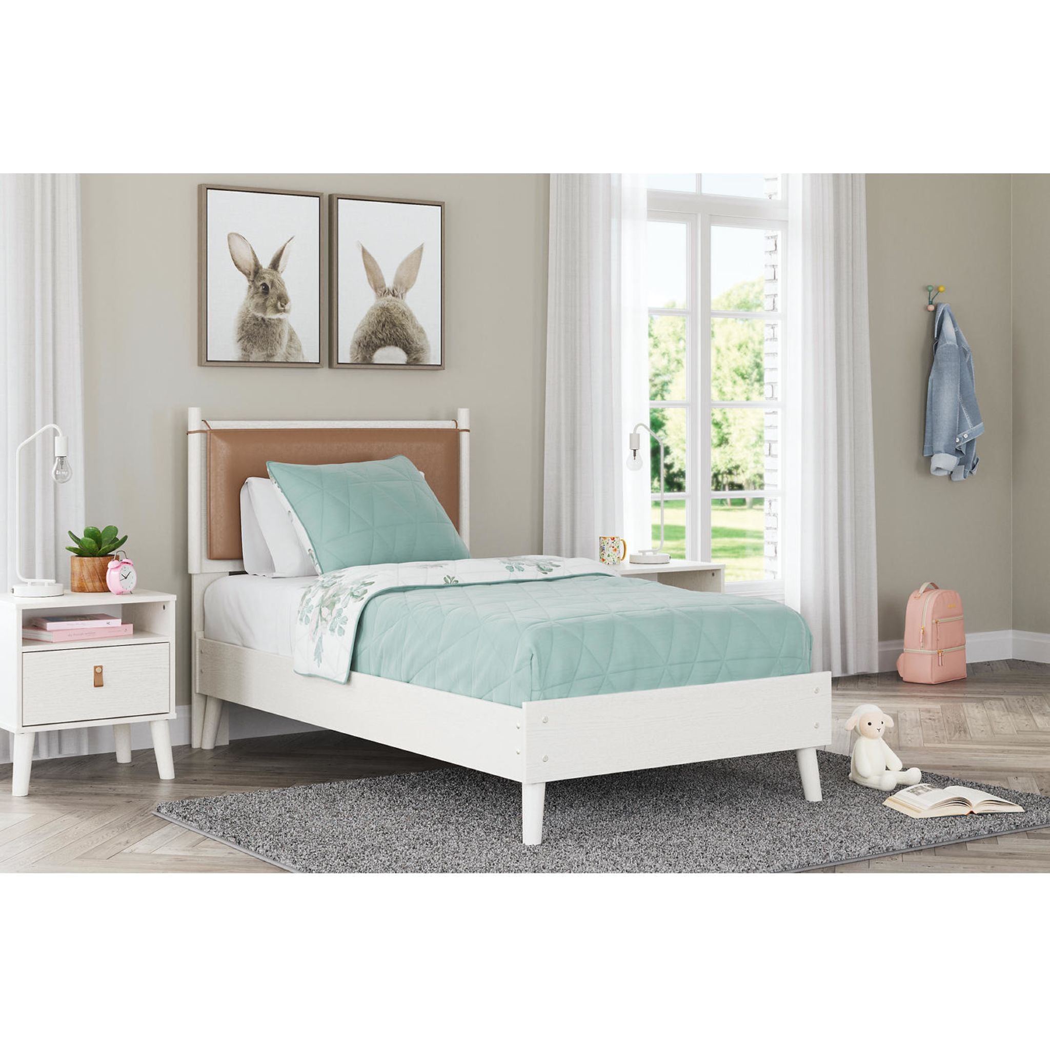 Aprilyn Twin Panel Bed Frame - White Wooden Platform Bed with Headboard & Footboard - Perfect for Kids, Teens & Guest Rooms