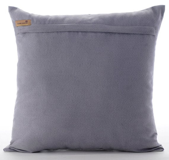 Stylish Silver Faux Leather Throw Pillow Cover - Modern Home Decor for Living Room, Bedroom & Sofa