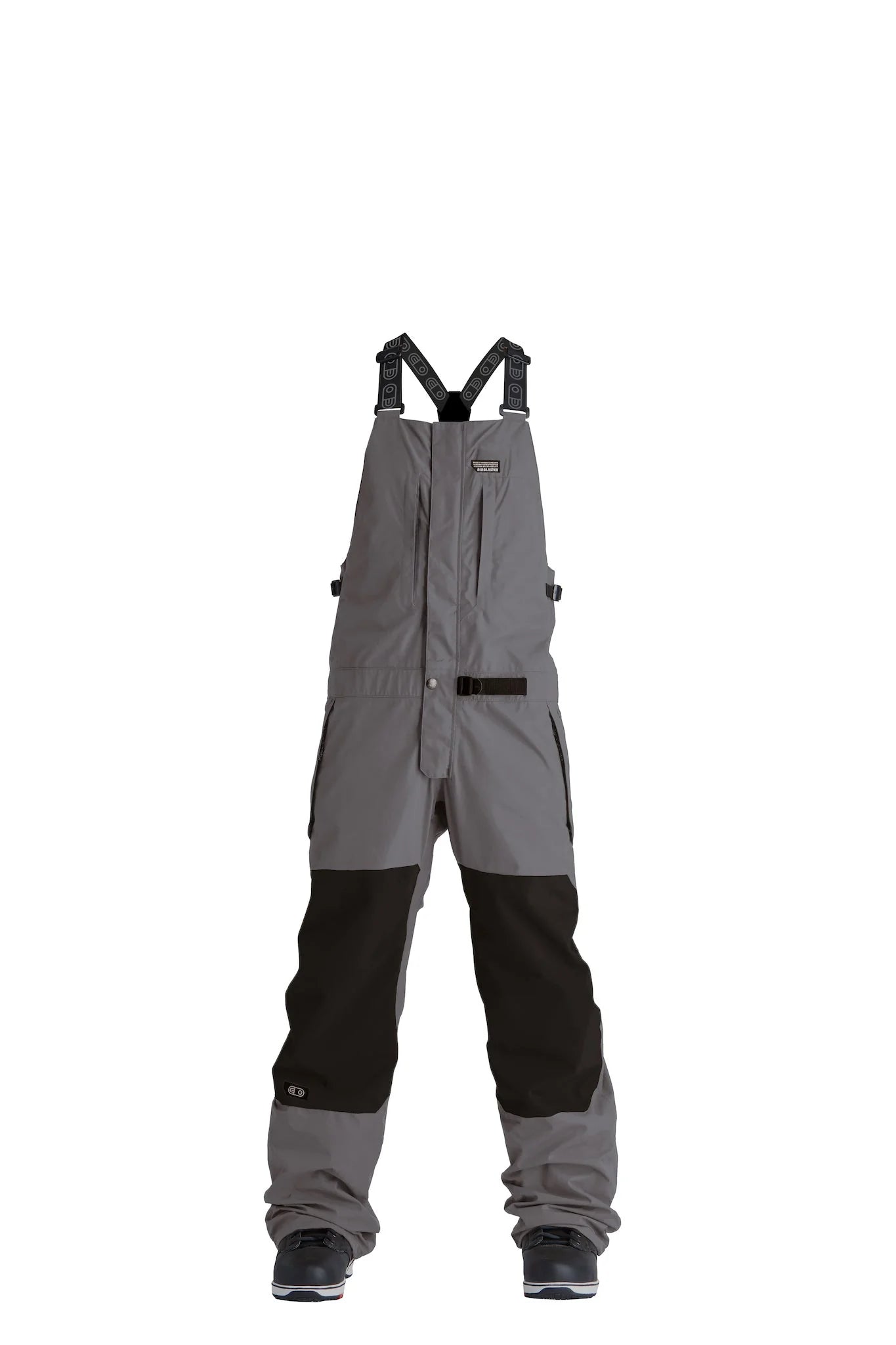 Airblaster 2024 Stretch Krill Bib Snow Pants for Men & Women - Waterproof Insulated Ski Bib Overalls for Snowboarding & Winter Sports - Shark Print Design