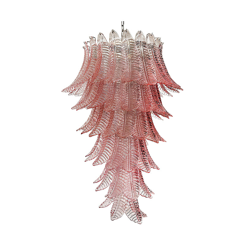 Felci Murano Glass Chandelier - Handcrafted Italian Crystal Ceiling Light Fixture for Dining Room, Living Room & Bedroom | Elegant Home Decor Lighting