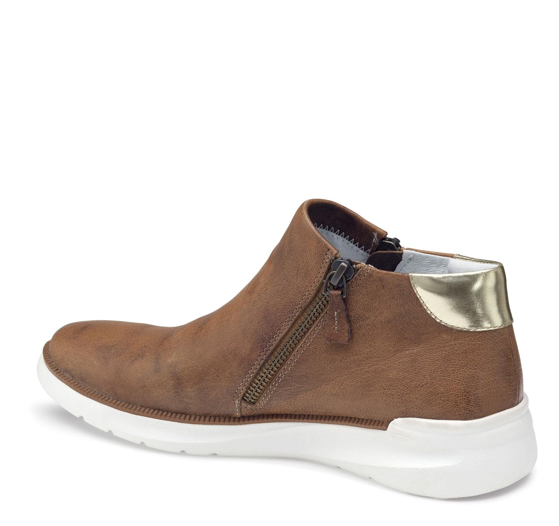 Johnston & Murphy Emery Zip Bootie for Women - Stylish Leather Ankle Boots with Double Zipper | Perfect for Office, Casual Outfits & Fall/Winter Fashion