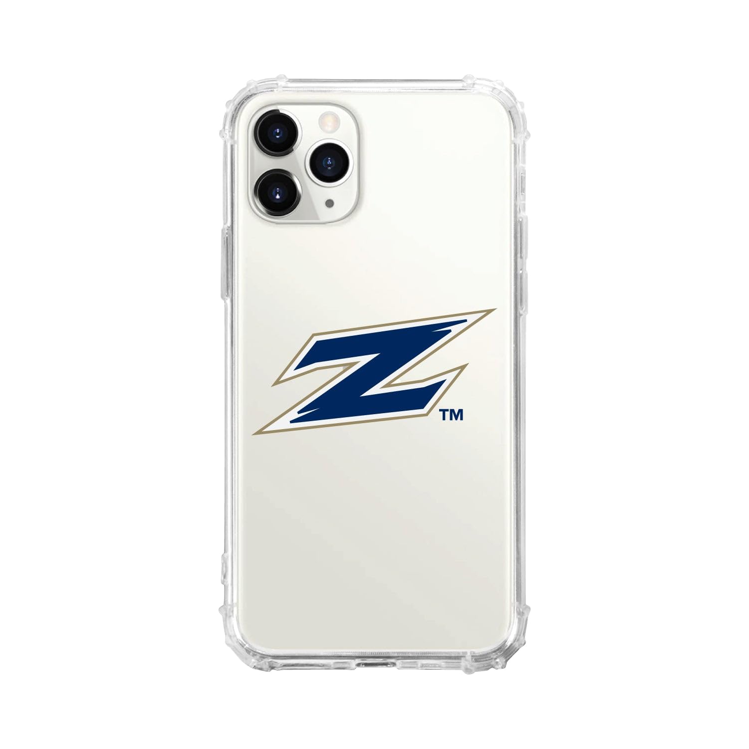 OTM Essentials Rugged Phone Case for iPhone 13 Pro Max - Shockproof Protective Cover with Reinforced Edges, Classic White Design - Perfect for University of Akron Students & Outdoor Activities