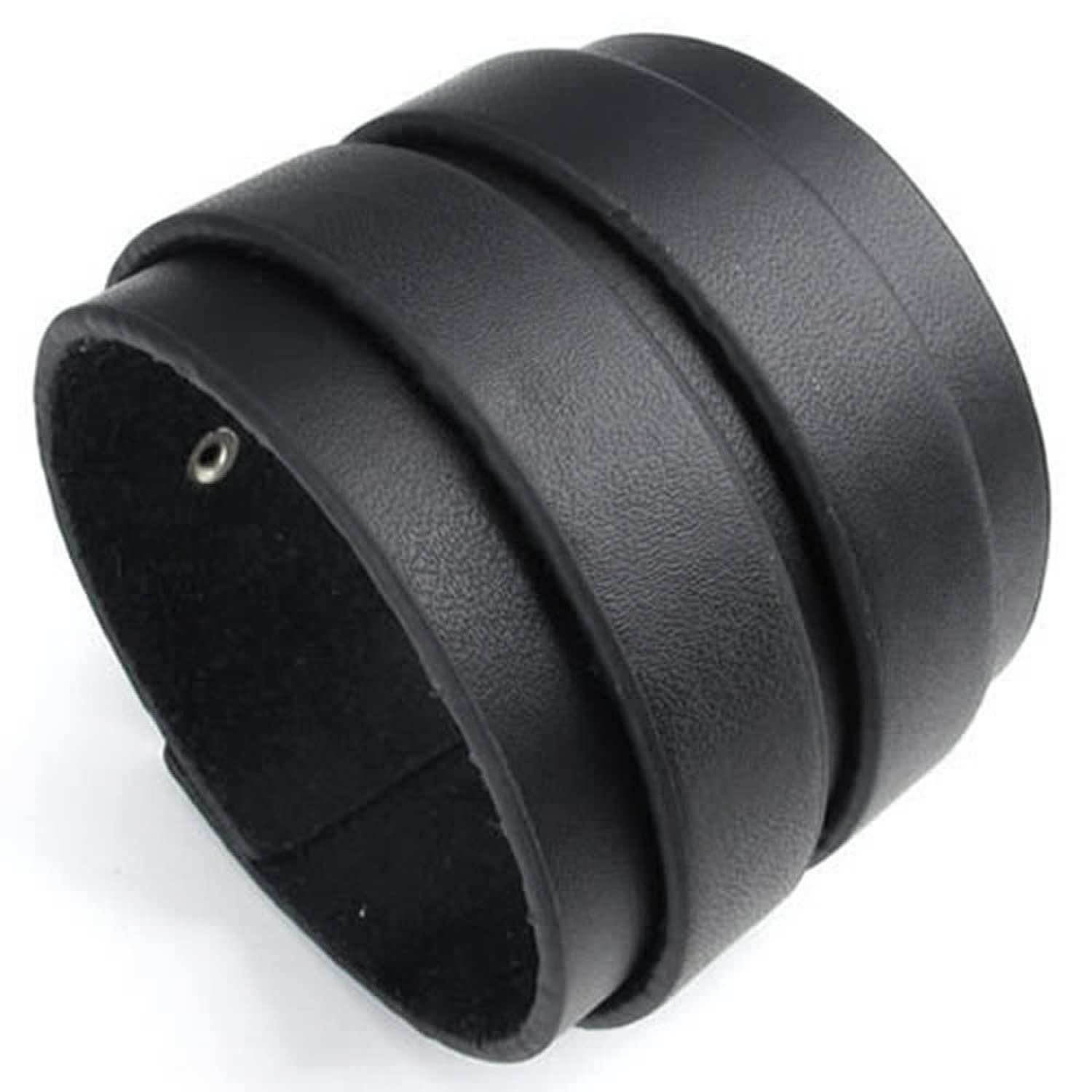 Stylish Casoty Leather Bracelets for Men & Women - Punk Rock Cuff Bracelet with Adjustable Buckle - Perfect Gift for Boyfriend, Husband, Father - Ideal for Daily Wear, Parties & Rock Concerts