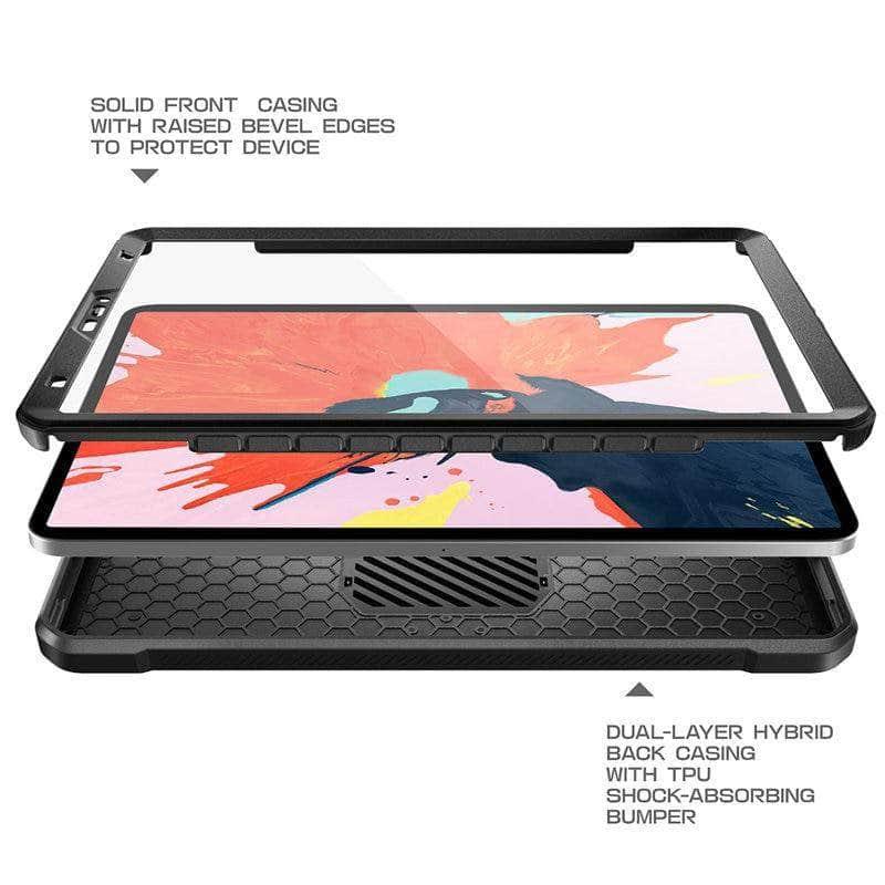 SUPCASE UB Pro Rugged Hybrid Protective Case for iPad Pro 12.9 (2018) - Shockproof Dual Layer Full Body Cover for Outdoor, Work & Travel Protection
