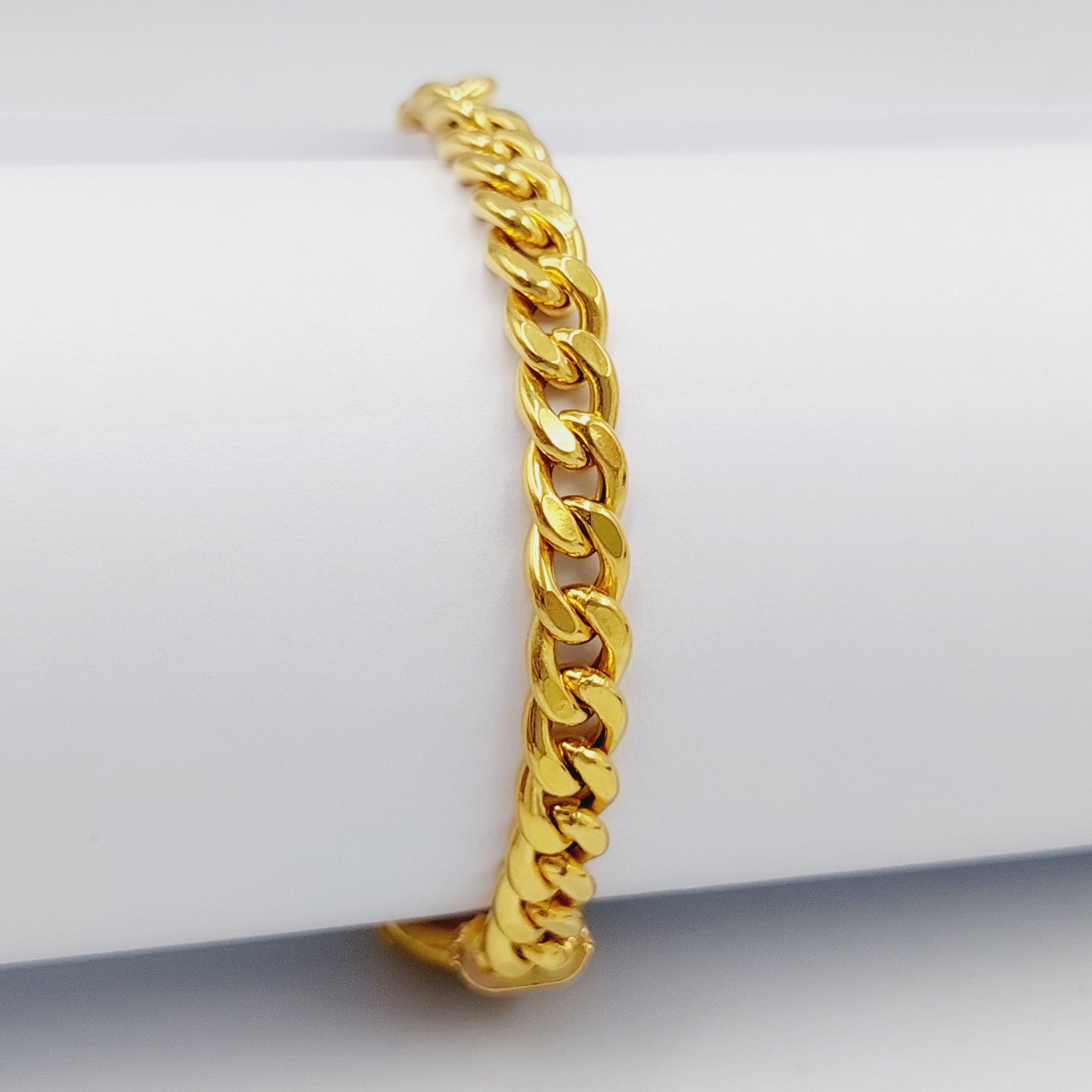 Enameled & Zircon Studded Cuban Link Bracelet for Men - Luxury Hip Hop Jewelry for Parties, Gifts & Everyday Wear