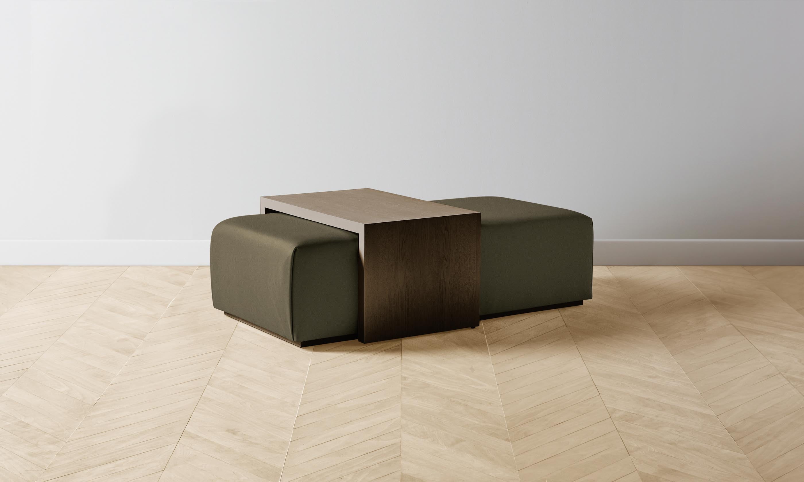 Bowery Ottoman - Pebbled Leather Truffle Brown Storage Footrest - Perfect for Living Room, Bedroom & Office