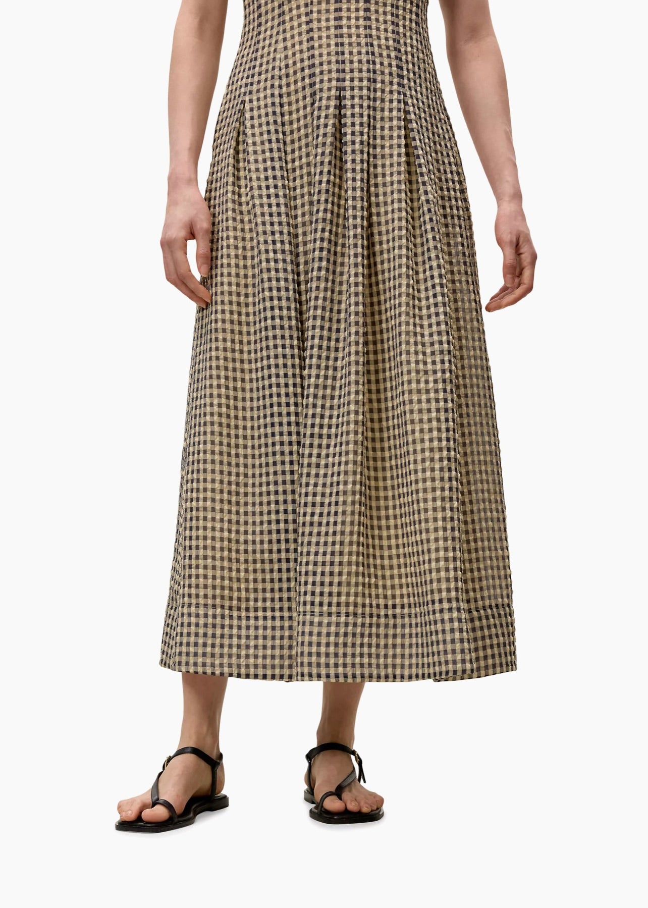 Aster Gingham Dress for Women - Floral Print Summer Sundress with Pockets | Perfect for Beach Vacation, Picnic & Casual Outings