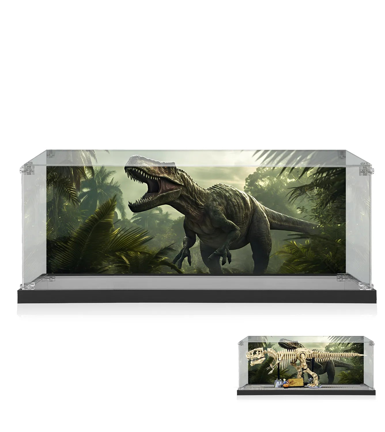 LEGO® Jurassic World™ Dinosaur Fossils Display Case for T-Rex 76968 - Premium Acrylic Showcase for Collectible LEGO Sets | Perfect for Home Decor, Office Display & Gift for LEGO Fans