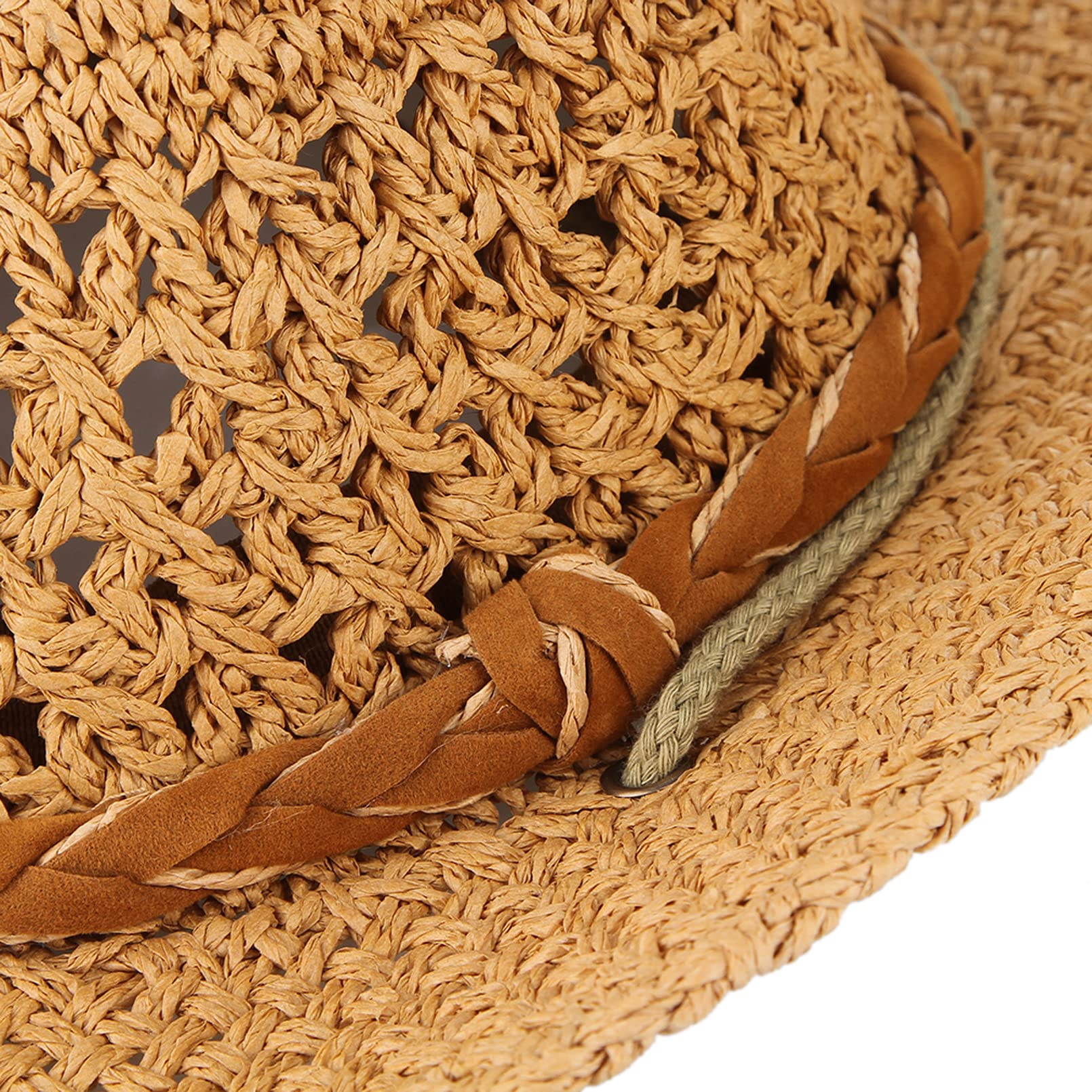 GEMVIE Baby & Toddler Sun Protection Cowboy Hat - Wide Brim with Adjustable Chin Strap for Boys & Girls - Perfect for Beach, Outdoor Play & Western Costumes