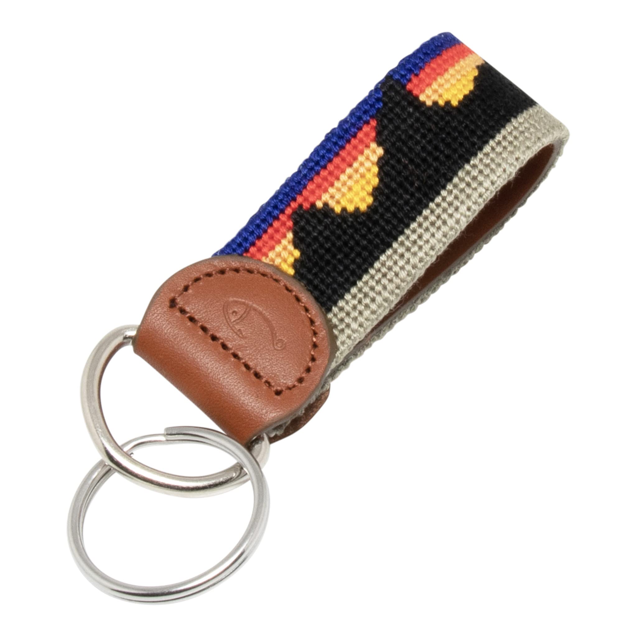 Premium Hand-Stitched Leather Key Fob - Durable & Stylish Keychain for Car Keys, House Keys & Office Keys | Perfect Gift for Men & Women | Everyday Carry Essentials