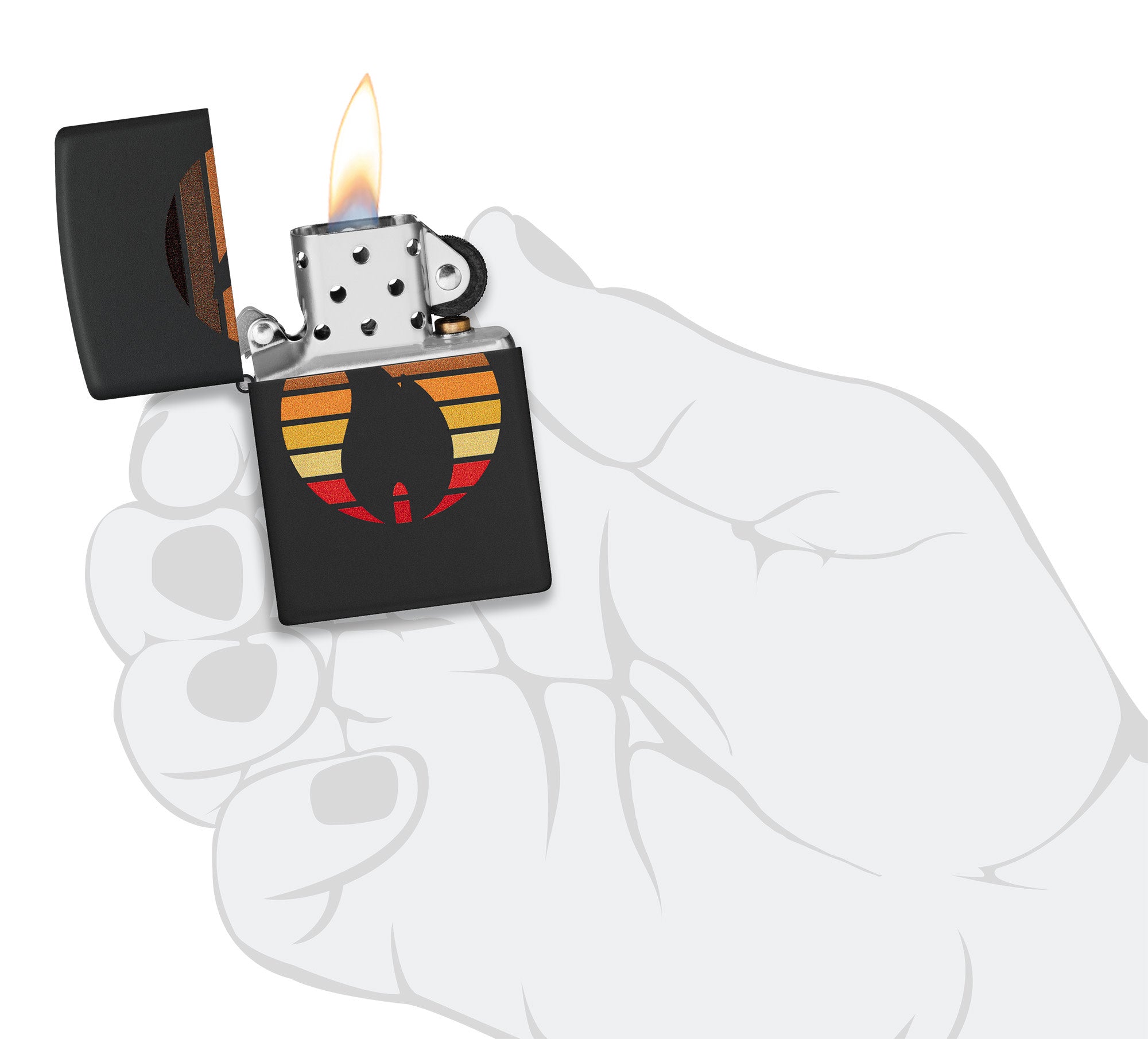 Colorblock Zippo Lighter - Stylish Windproof Metal Lighter with Unique Color Block Design - Perfect for Outdoor Camping, Hiking & Everyday Carry