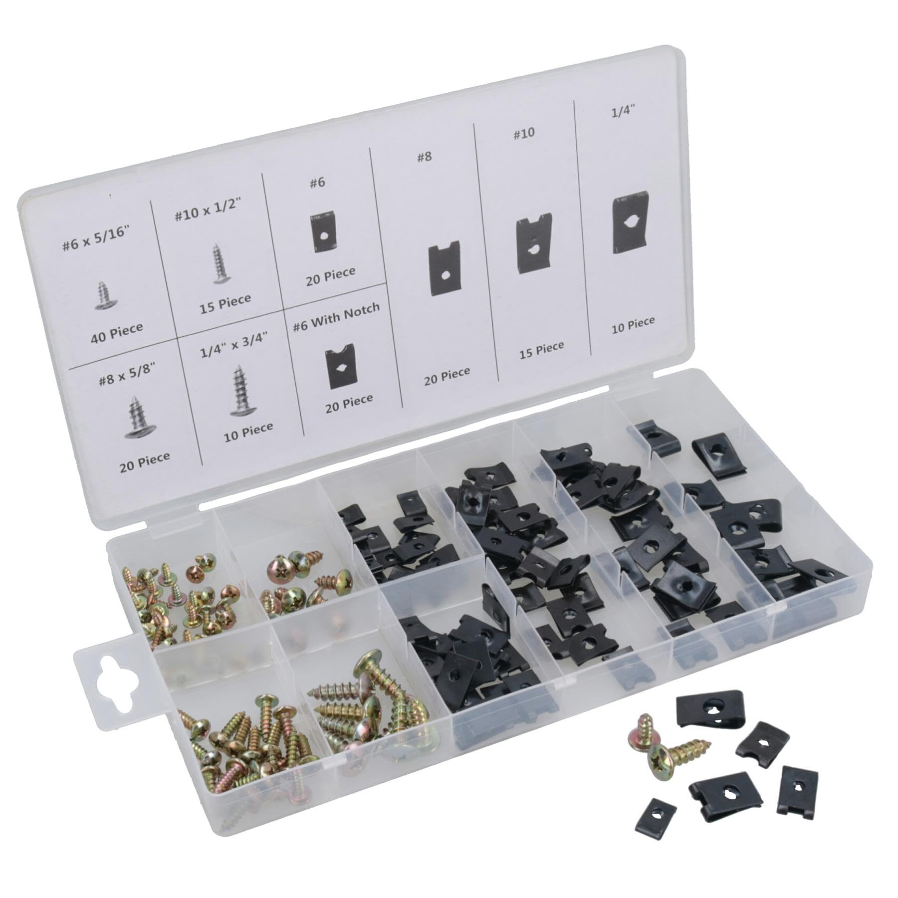 170pc U Clips & Screws - Car Interior Trim Panel Fasteners for Easy Installation