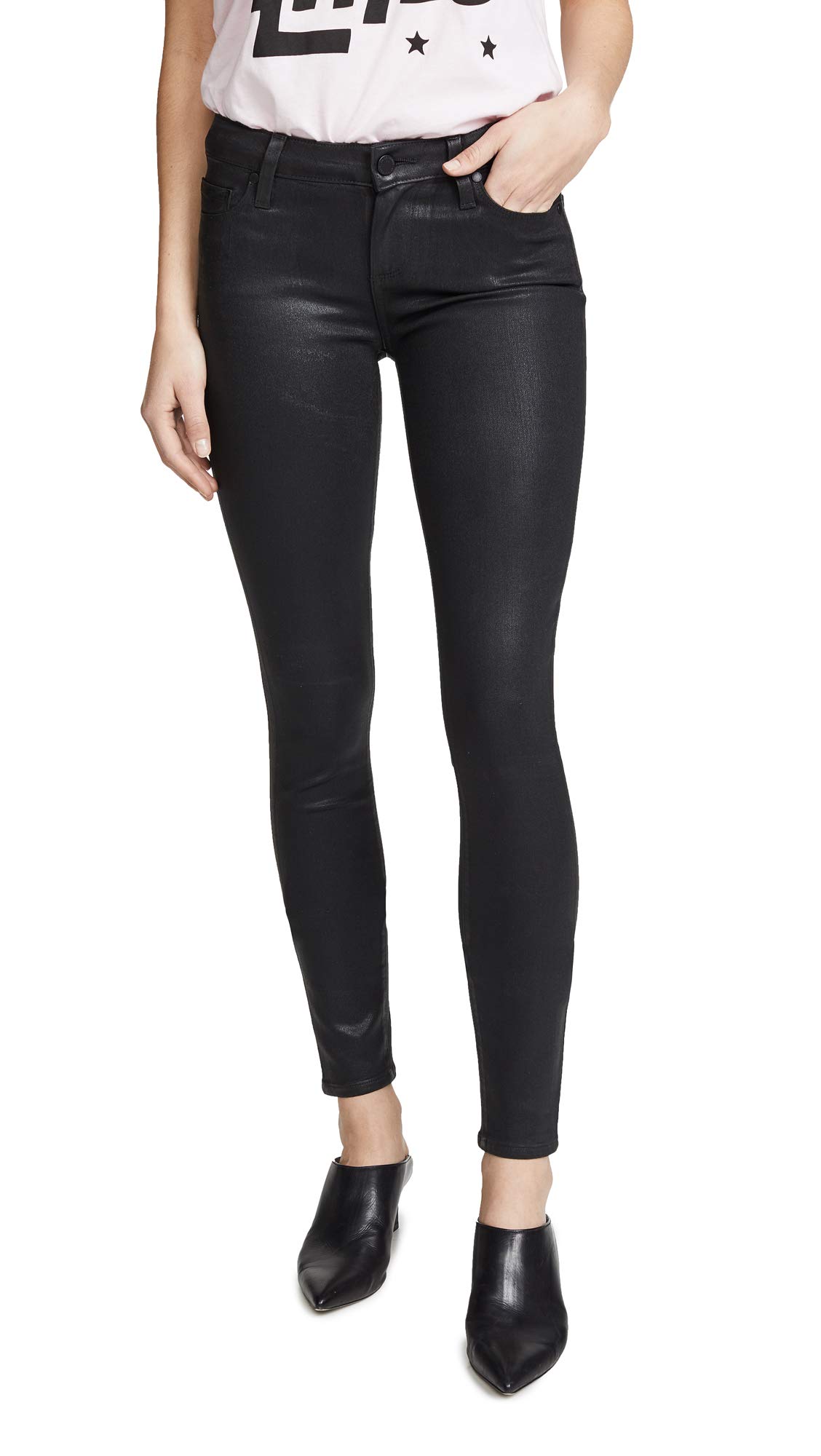 Paige Women's Verdugo Ultra Skinny Coated Jeans - High Waist Stretch Denim Pants for Casual & Night Out | Perfect for Date Nights, Office Wear & Weekend Looks