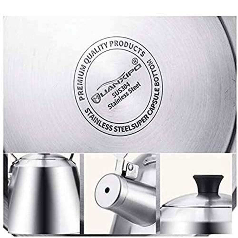 Stainless Steel Whistling Tea Kettle - 3L Large Capacity Stovetop Teapot with Anti-Scald Handle & Automatic Whistle - Perfect for Home, Office & Camping Tea Brewing