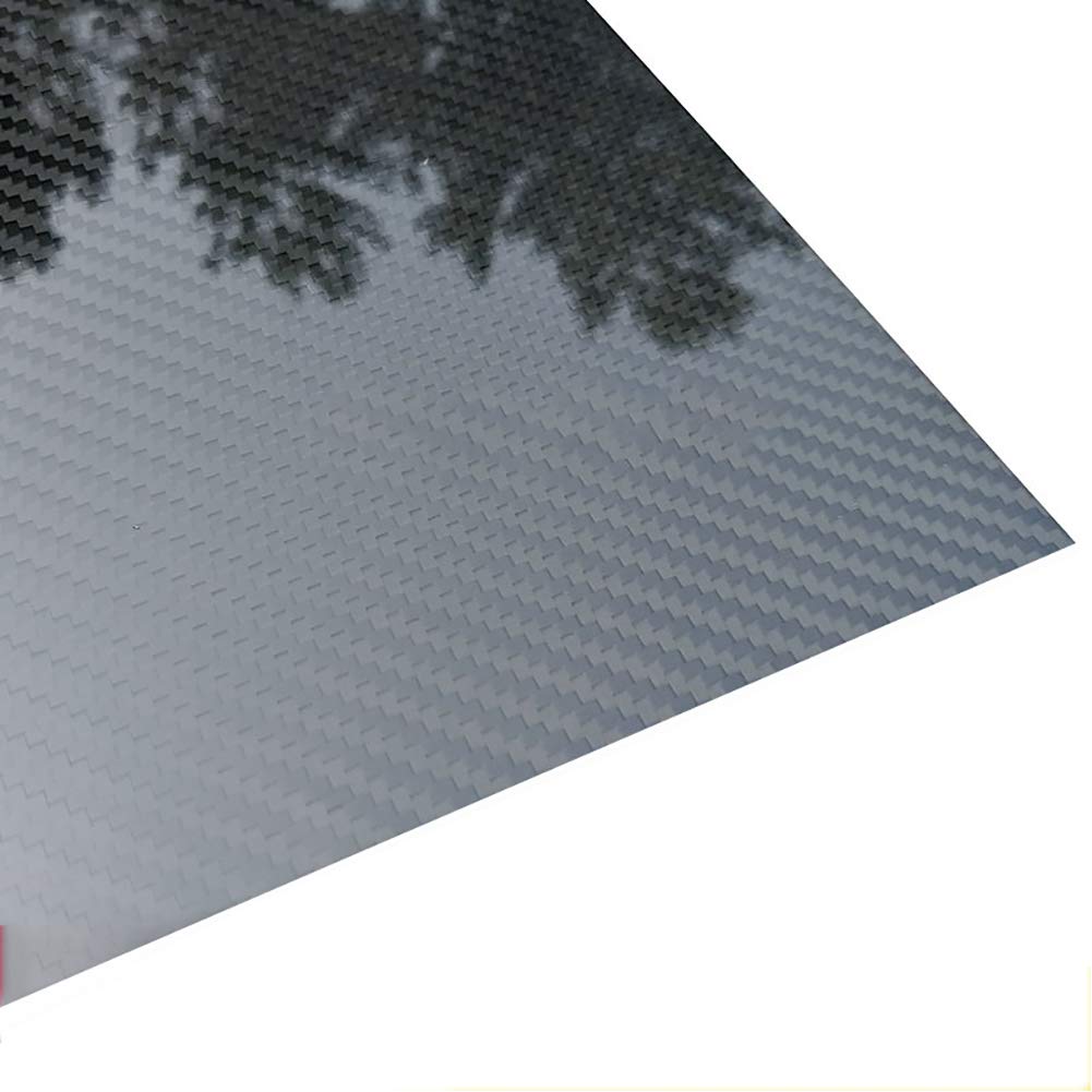 Premium 3K Carbon Fiber Sheet - 450mm x 350mm x 4mm Rigid Twill Glossy Laminate Panel for DIY Projects, Automotive & Aerospace Applications