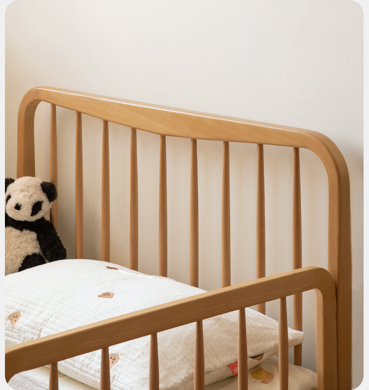 Solid Wood Whispering Telescopic Bed - Beech & Oak - Expandable Bed Frame for Small Spaces, Guest Rooms & Kids' Bedrooms