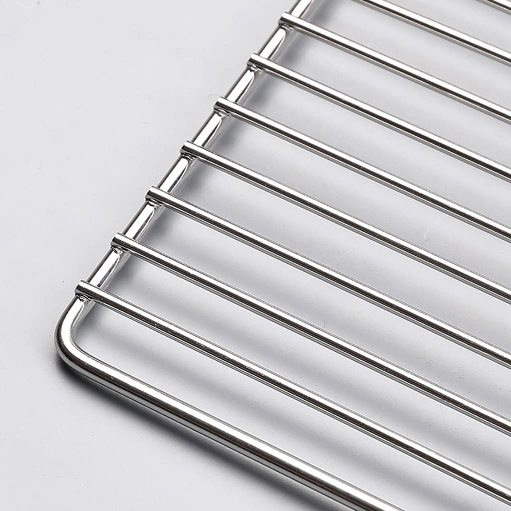 Premium Fish Grilling Basket for BBQ - Detachable & Foldable Handle, 30x21cm Silver Grill Accessories - Perfect for Camping, Beach Picnics & Backyard Barbecues