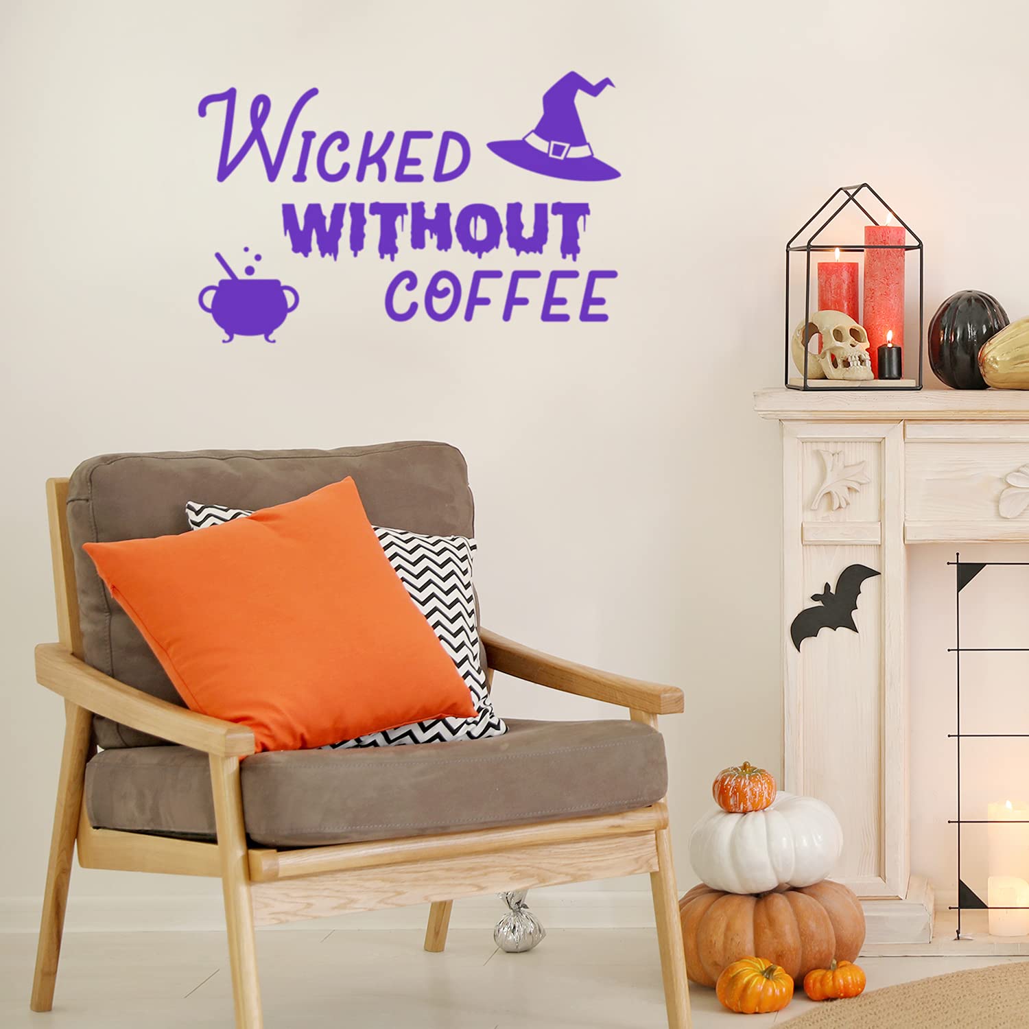 Wicked Without Coffee Vinyl Wall Decal - 17