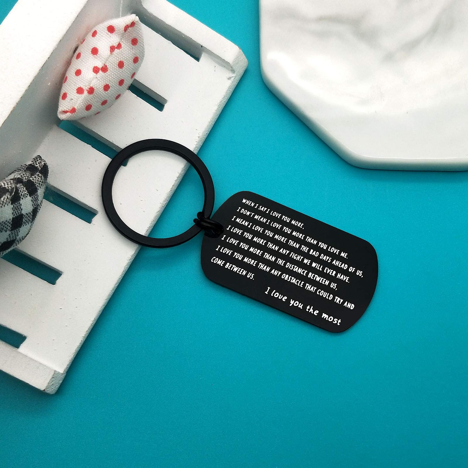 I Love You Keychain - Romantic Gift for Boyfriend, Husband, Wedding Anniversary, Christmas, Birthday & Valentine's Day - Perfect for Couples & Special Occasions