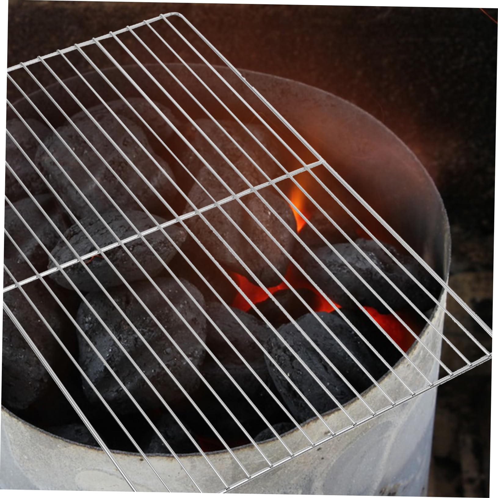 Best Air Fryer Accessories & Outdoor Grill Wire Rack - Chicken Grill Basket, Kettle Grill Grate & Charcoal Smoker for BBQ, Camping & Backyard Cooking