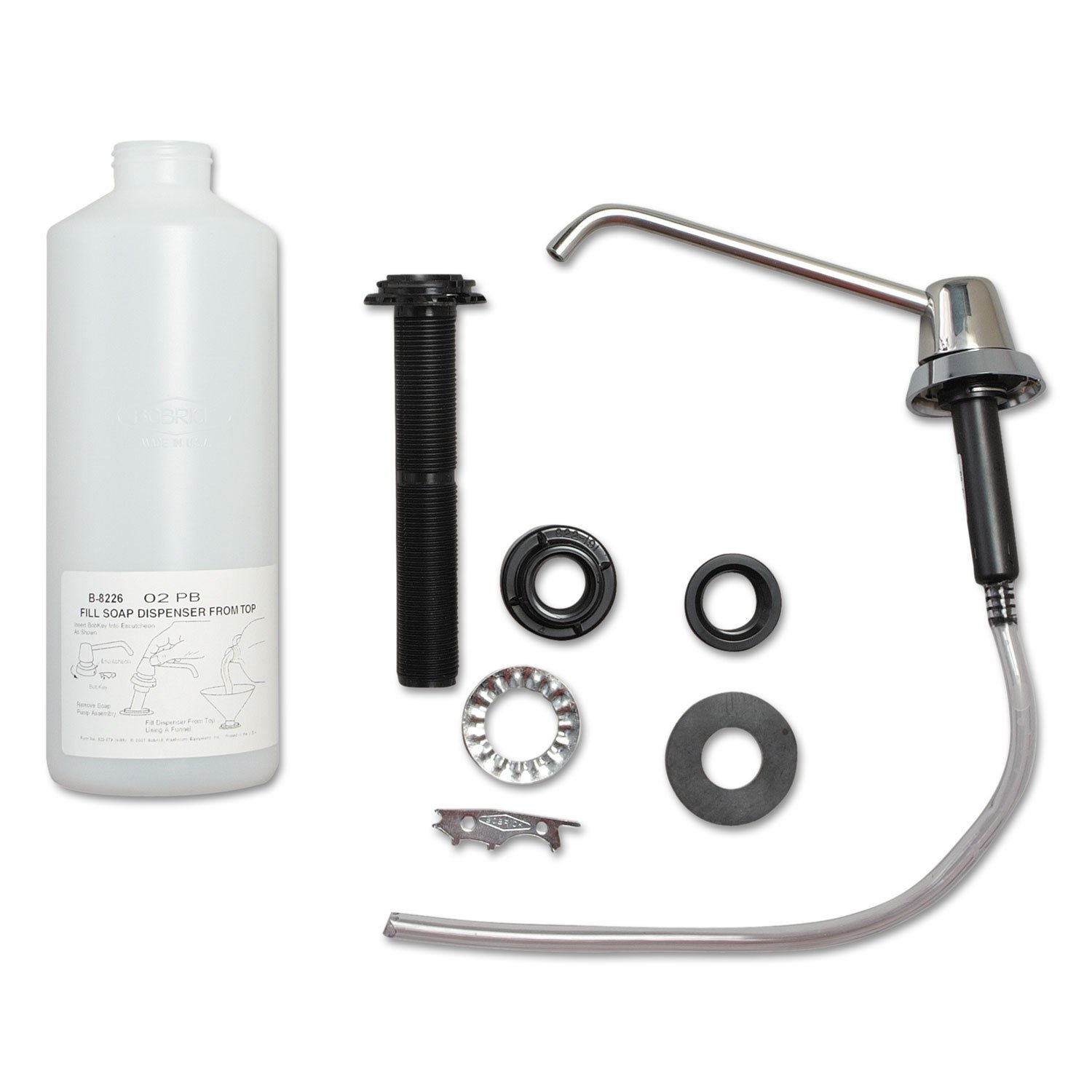 Bobrick B-8226 Stainless Steel Wall Mount Soap Dispenser - 6