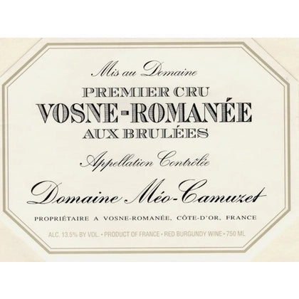 2021 Domaine Meo Camuzet Vosne Romanee Premier Cru Aux Brulees Red Wine - Premium French Burgundy for Wine Collectors & Special Occasions