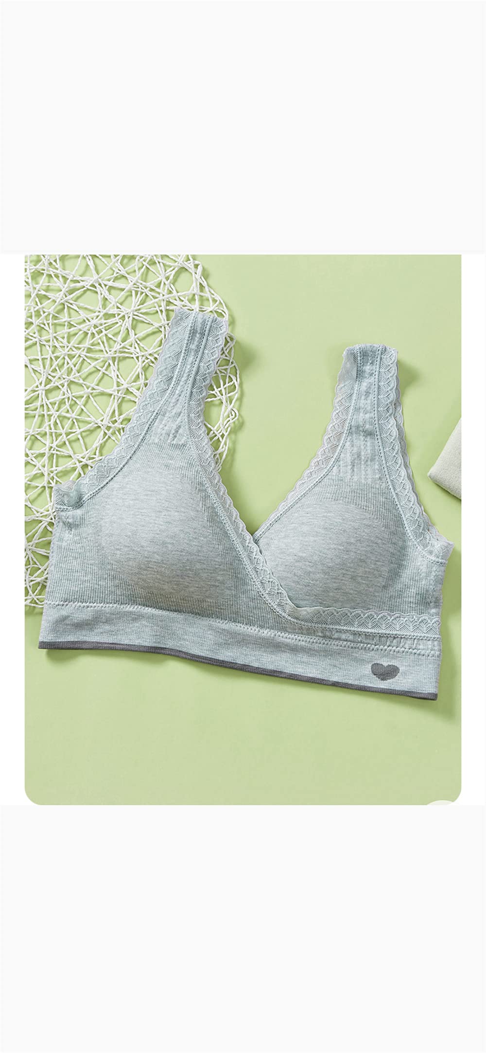 2 Pack Women's Maternity Nursing Bras - Wireless Crossover Sleep Bra with Removable Light Padding & Adjustable Back Buckle | Comfortable for Pregnancy, Breastfeeding & Nighttime Wear